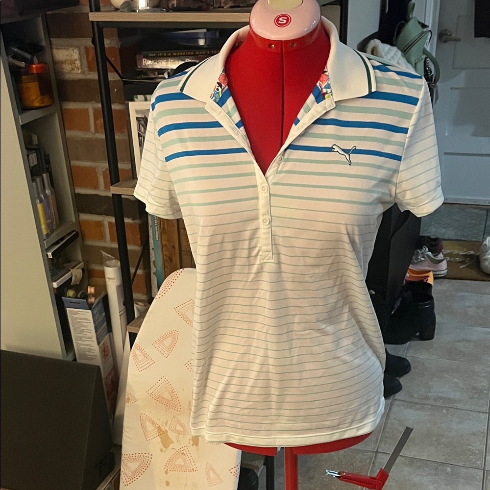 Puma Multicolor Striped Polo Shirt